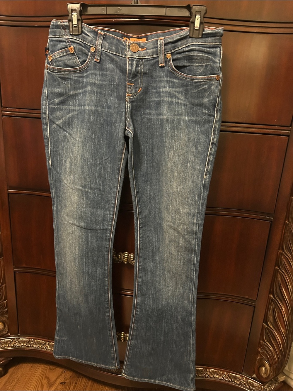 Rock & Republic Women's Faded Blue Flare Jeans